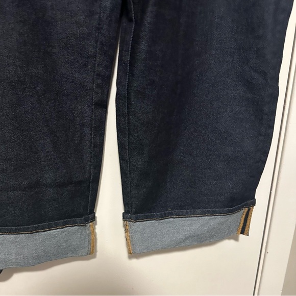 Universal Standard Stevie High Rise Cuffed Straight Jeans dark indigo size 26 - Picture 4 of 11